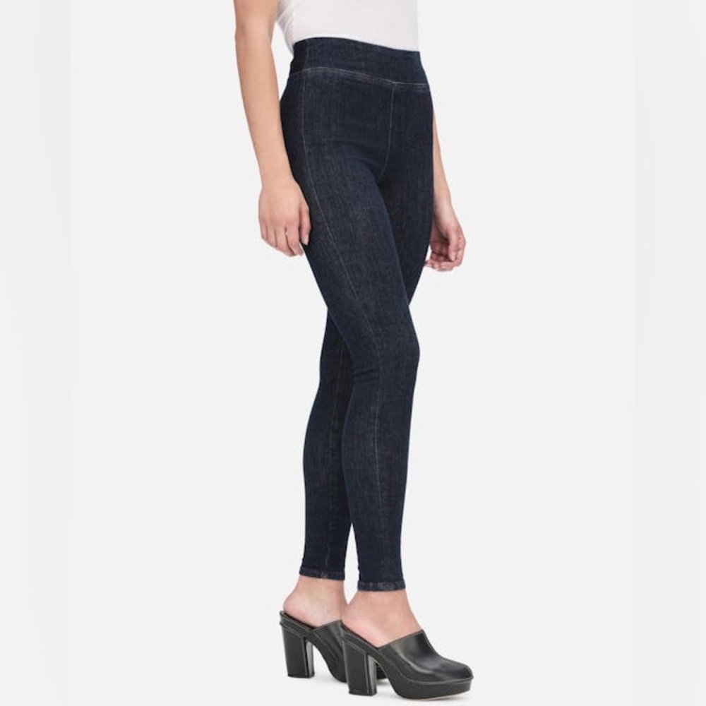 Frame The Jet Set Skinny Crop in Sheen Noir